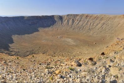 Cratère météorique en vue panoramique - Meteor Crater (Arizona, USA)